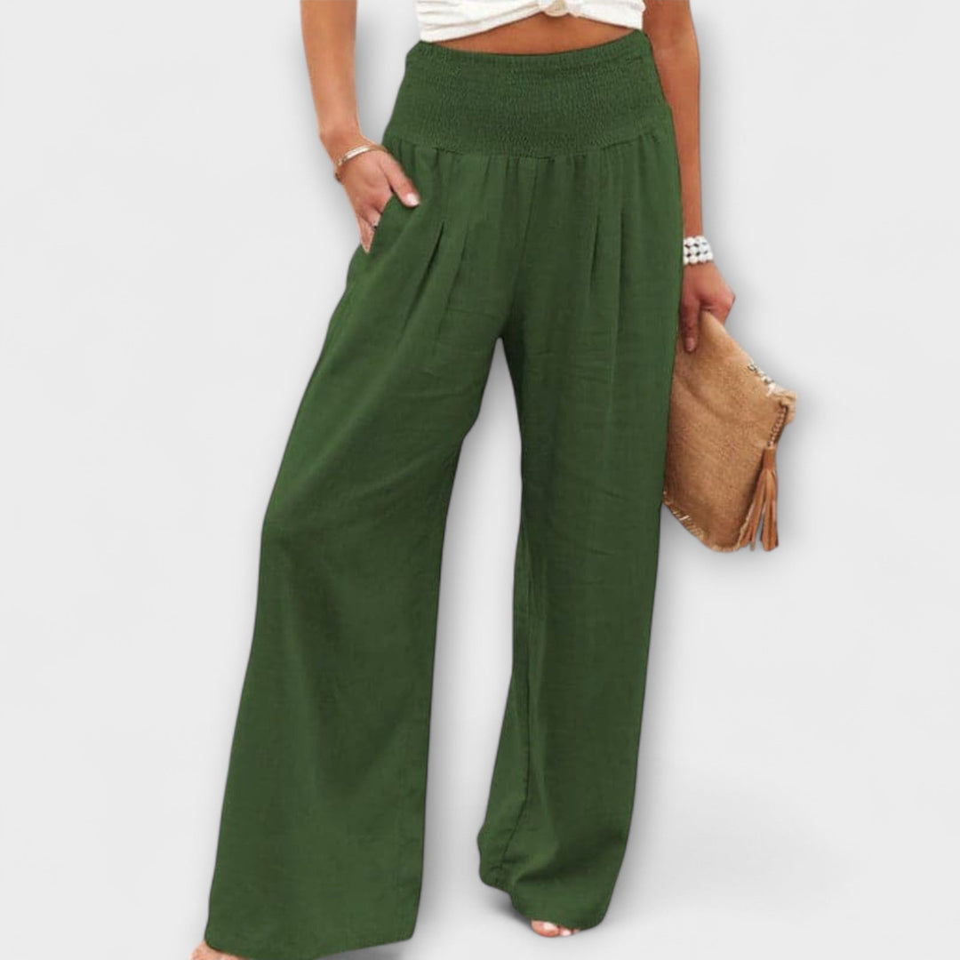 Thearya | Elegant Casual Wide-Leg Trousers
