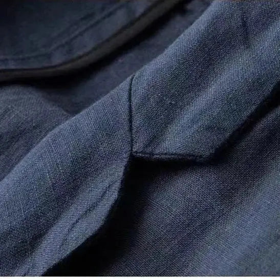 Men's Linen-Blend Suit with Peak Lapel | Smart Casual Refined