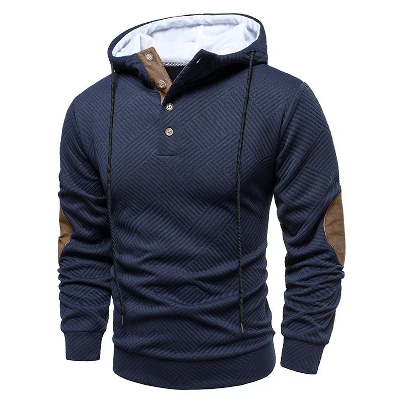 Ian | Hooded Button-Front Knit Jumper