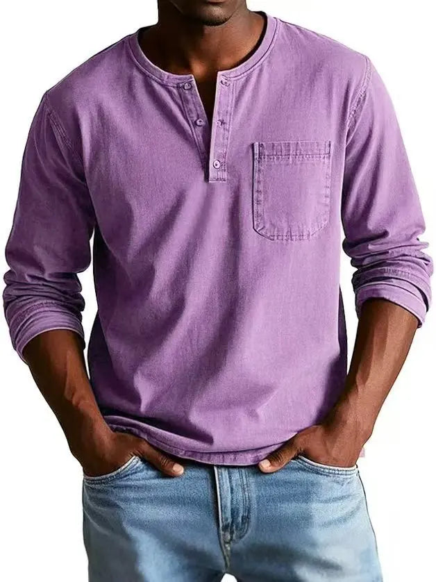 Men's Vintage Henley Shirt