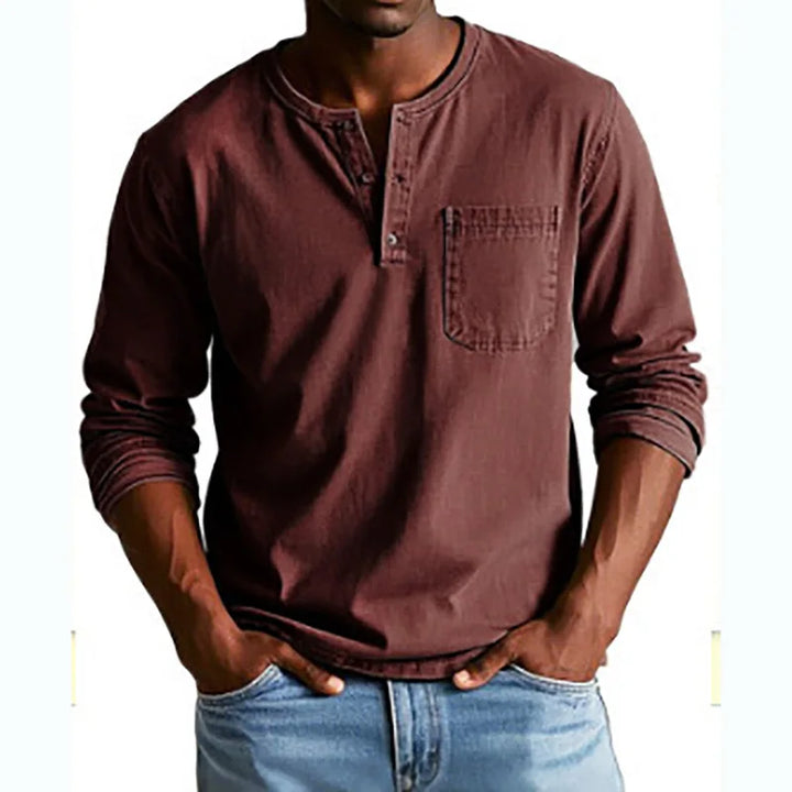 Men's Vintage Henley Shirt