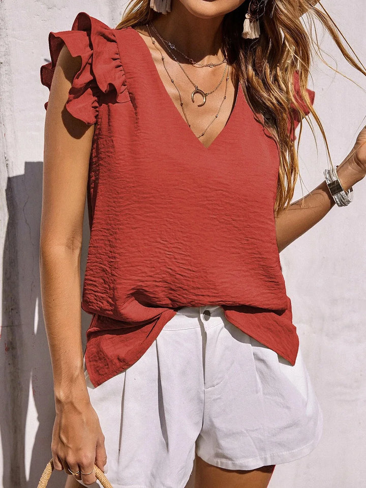 Jasmine | Lightweight Top with Ruffle Sleeves