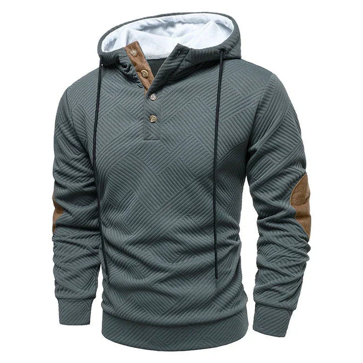 Ian | Hooded Button-Front Knit Jumper