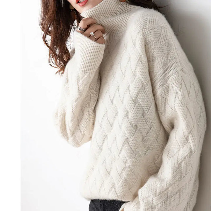 Cerys | Cashmere Blend Roll-Neck Jumper