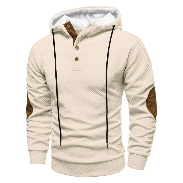 Ian | Hooded Button-Front Knit Jumper