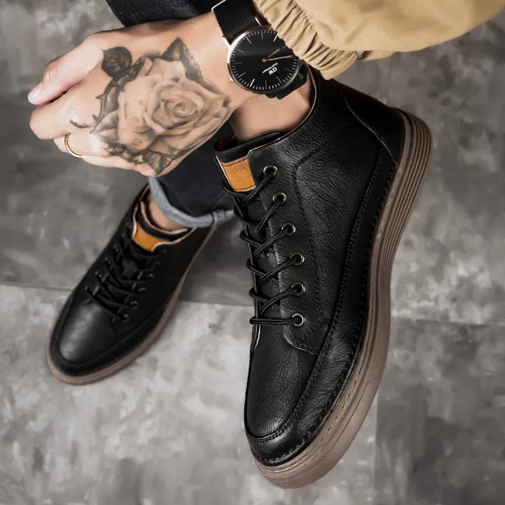 Thomas | Rugged Lace-Up Ankle Boots, Fur-Lined Option