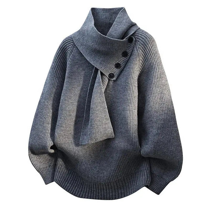 Nia | Scarf-Neck Knit Jumper