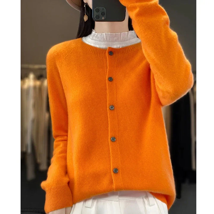 Ruby | Merino Wool Button Cardigan