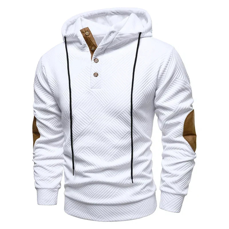 Ian | Hooded Button-Front Knit Jumper