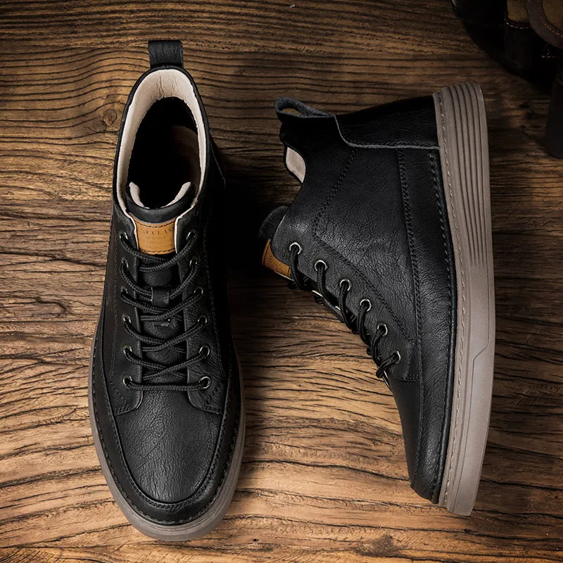 Thomas | Rugged Lace-Up Ankle Boots, Fur-Lined Option