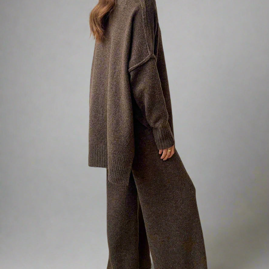 Soft Turtleneck & Wide-Leg Loungewear Set | Ultimate Comfort, Effortless Luxury