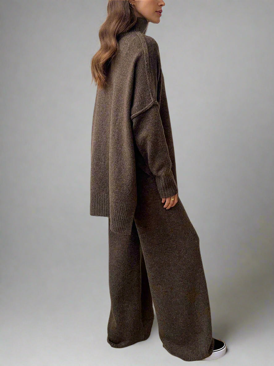 Felicity | Roll-Neck and Wide-Leg Trouser Lounge Set