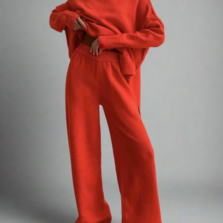 Soft Turtleneck & Wide-Leg Loungewear Set | Ultimate Comfort, Effortless Luxury