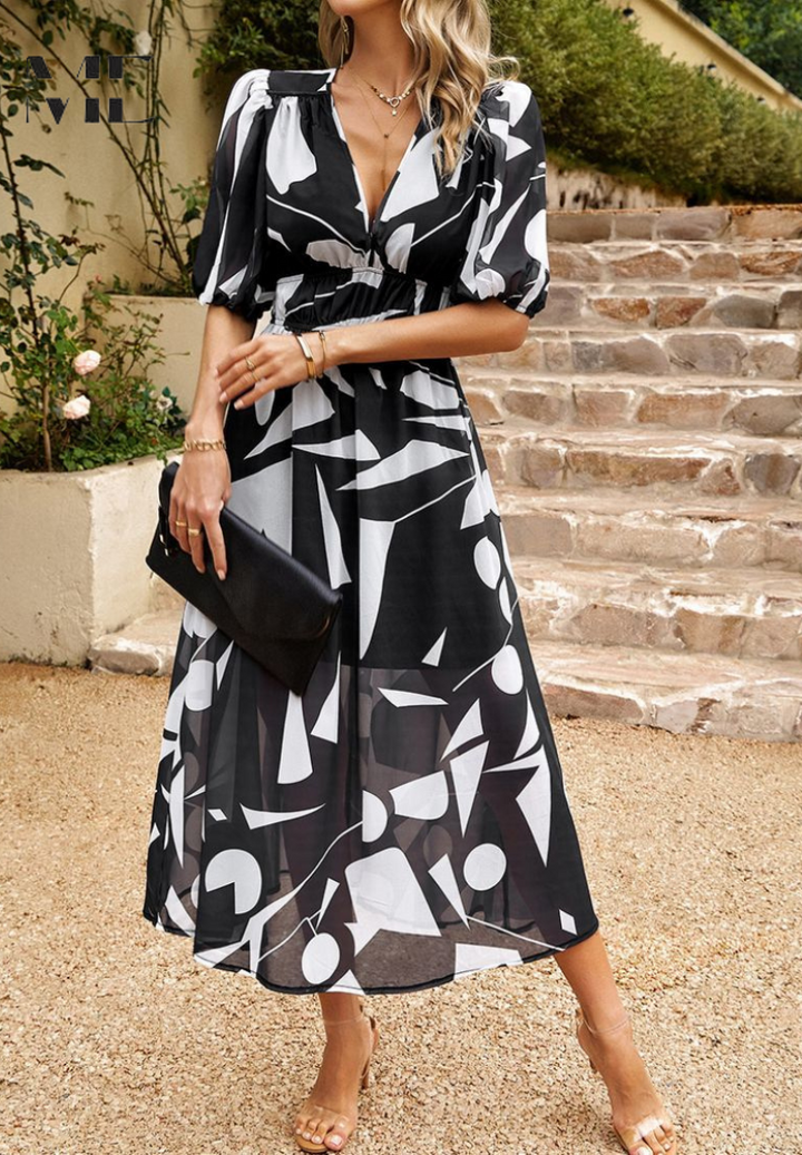 Louise | Floral Summer Dress in Breathable Fabric