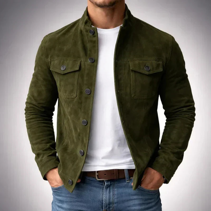 Luke | Suede-Look Jacket with Front Pockets