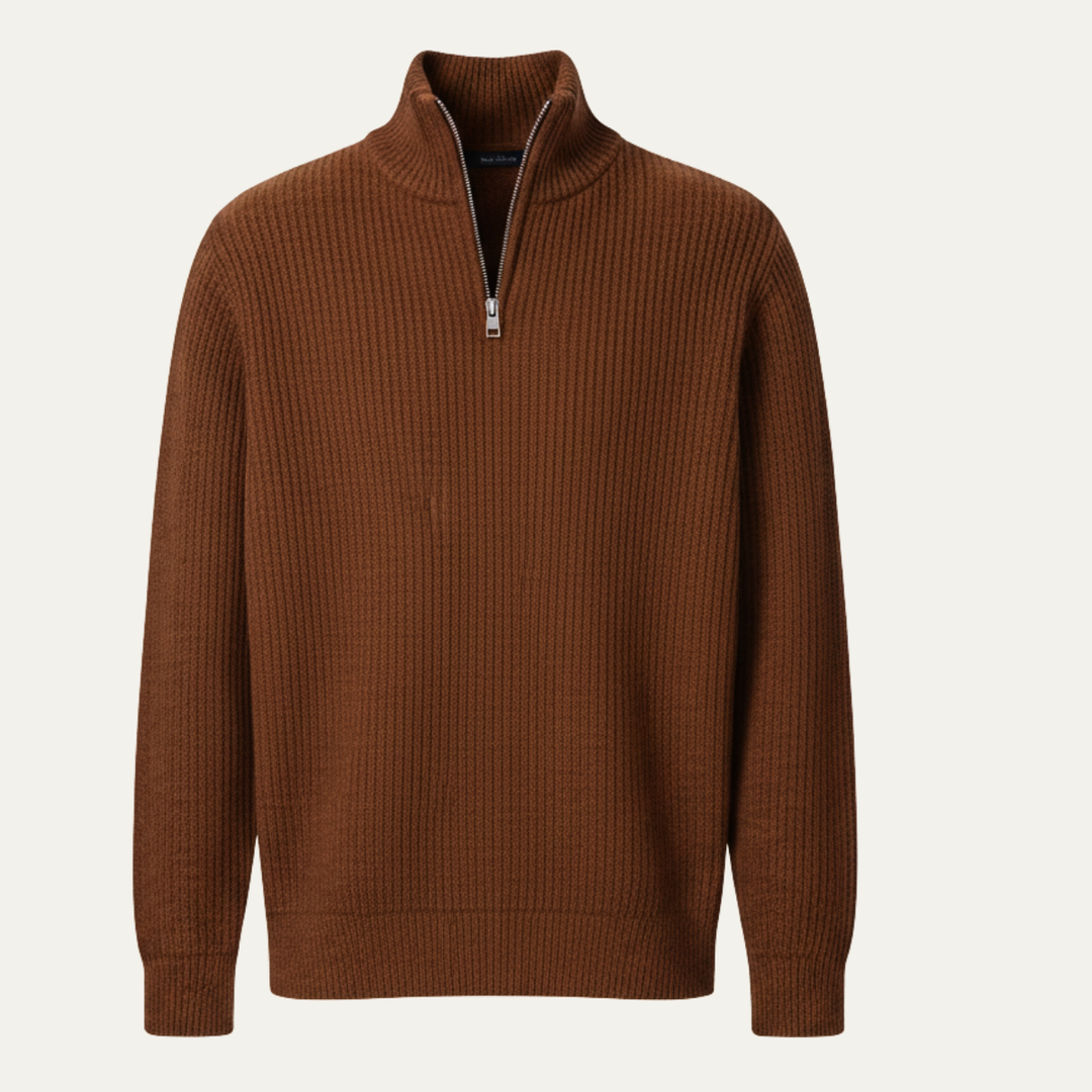 Tyler | Ribbed Knit Quarter-Zip Jumper
