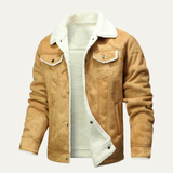 Men's Winter Shearling Biker Jacket | Warm Vintage Style