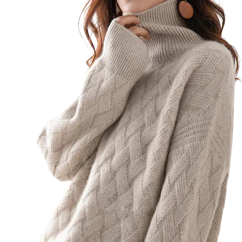 Cerys | Cashmere Blend Roll-Neck Jumper
