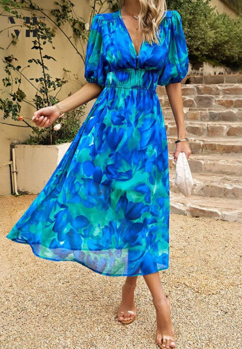 Louise | Floral Summer Dress in Breathable Fabric