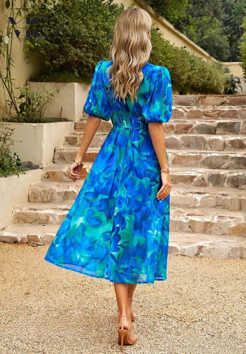 Louise | Floral Summer Dress in Breathable Fabric