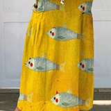 Vintage Art Print A-Line Skirt | Creative Expression, Timeless Elegance