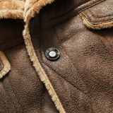 Men's Winter Shearling Biker Jacket | Warm Vintage Style