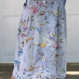 Vintage Blue Print A-Line Skirt | Classic Elegance, Effortless Style