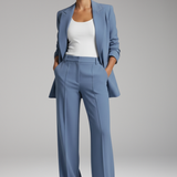 Women's Lapel Blazer Suit Set | Professional Tailored Two-Piece