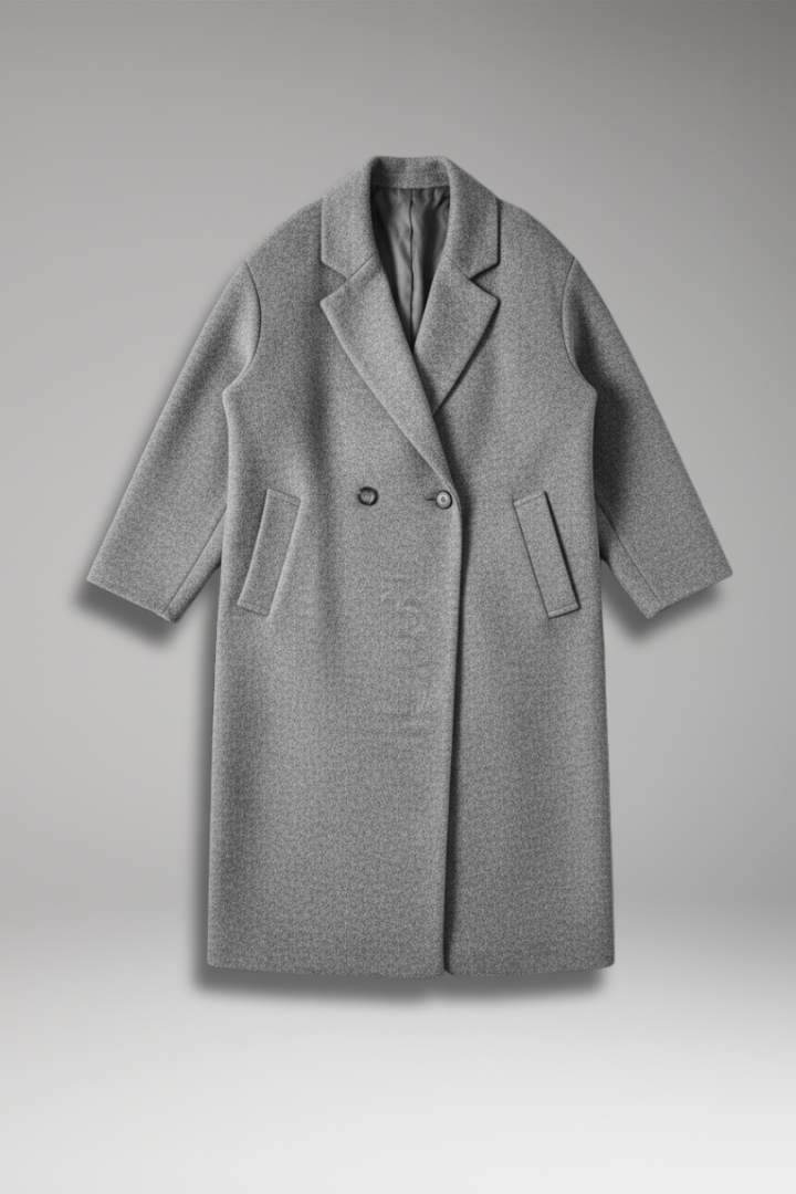 Esme | Long Open-Front Coat with Extended Lapels