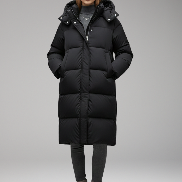 Long Quilted Hooded Jacket | Ultimate Winter Protection with Sophisticated Style