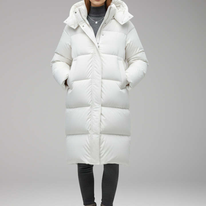 Long Quilted Hooded Jacket | Ultimate Winter Protection with Sophisticated Style