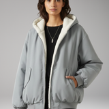 Women's Lined Hood Zip Jacket | Athletic-Inspired Style with Clean Structure