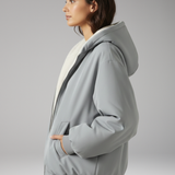 Women's Lined Hood Zip Jacket | Athletic-Inspired Style with Clean Structure