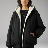 Women's Lined Hood Zip Jacket | Athletic-Inspired Style with Clean Structure