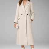 Women's Long Notched Collar Coat | Sophisticated Minimalism with Timeless Structure