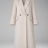 Women's Long Notched Collar Coat | Sophisticated Minimalism with Timeless Structure
