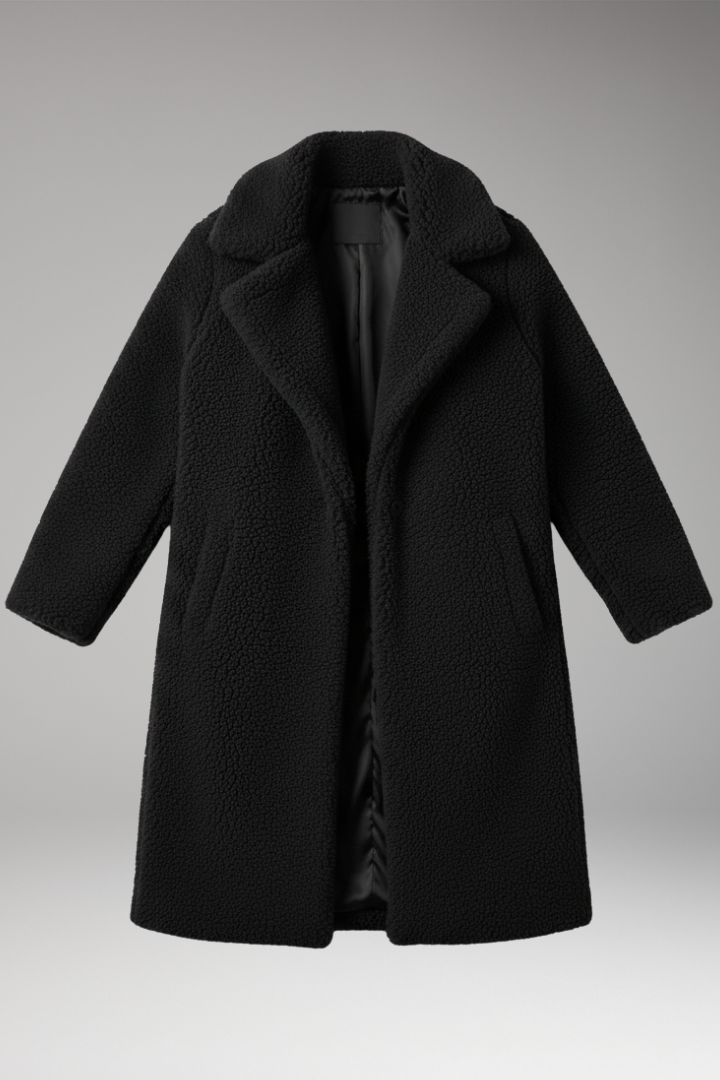 Fiona | Long Textured Jacket with Classic Lapels