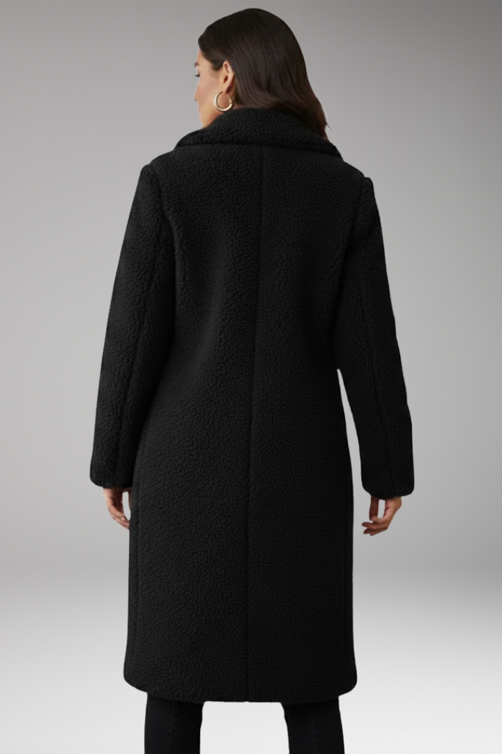 Fiona | Long Textured Jacket with Classic Lapels