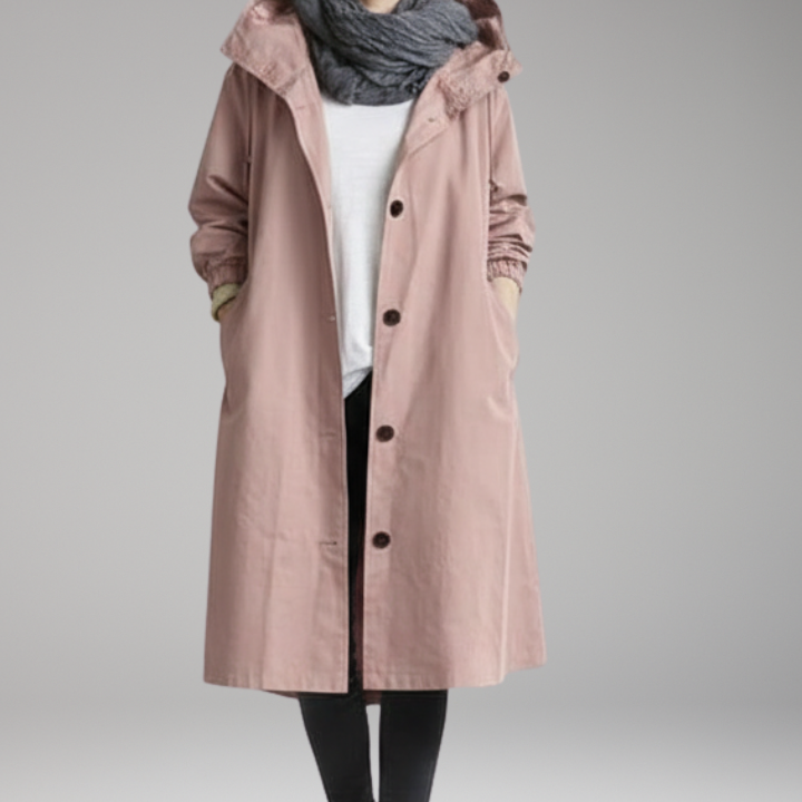 Women's Long Hooded Raincoat | Waterproof Protection with Stylish Coverage