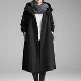 Women's Long Hooded Raincoat | Lightweight Waterproof Protection with Sleek Style