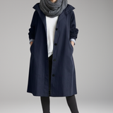 Women's Long Hooded Raincoat | Waterproof Protection with Stylish Coverage