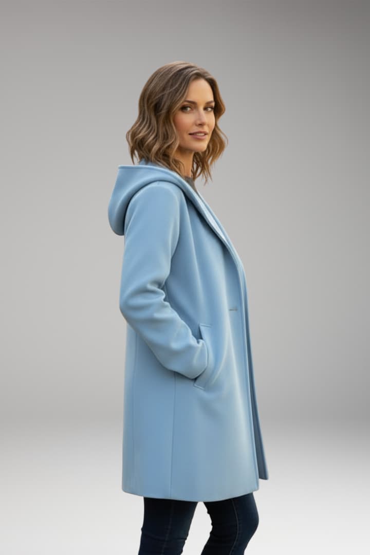 Maisie | Oversized Lapel Coat with Concealed Fastening