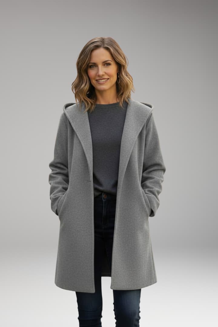 Maisie | Oversized Lapel Coat with Concealed Fastening
