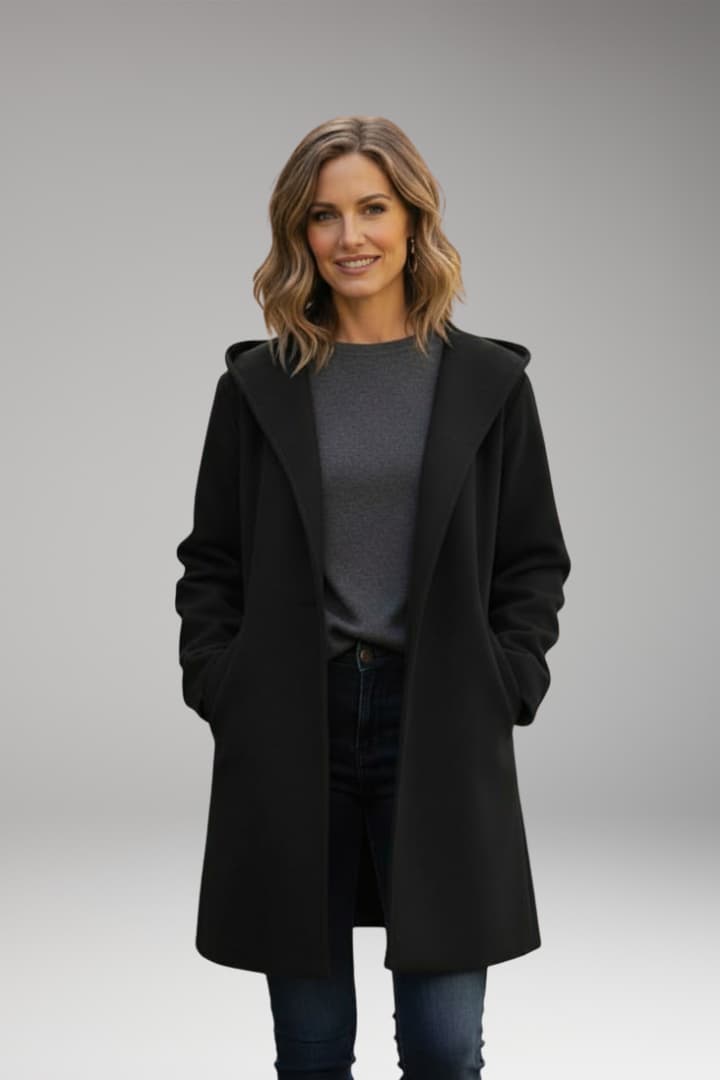 Maisie | Oversized Lapel Coat with Concealed Fastening