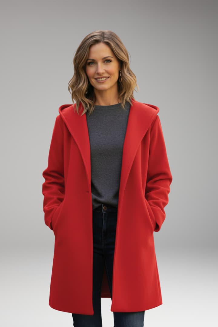 Maisie | Oversized Lapel Coat with Concealed Fastening