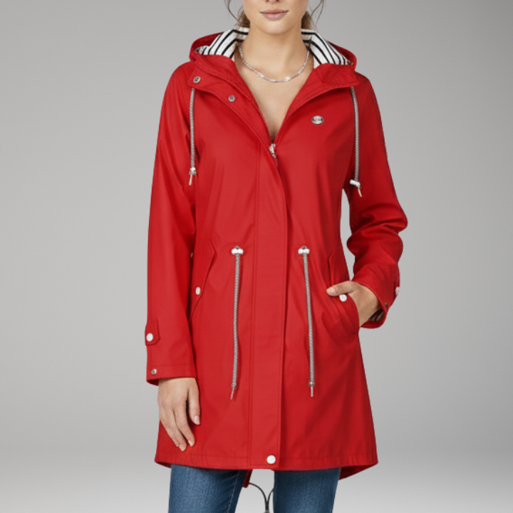 Water-Resistant Long Raincoat | Functional Coverage with a Defined Silhouette