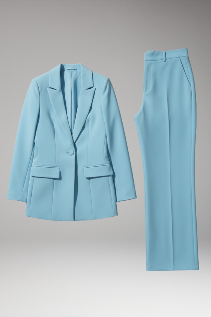 Rhiannon | V-Neck Longline Blazer Suit
