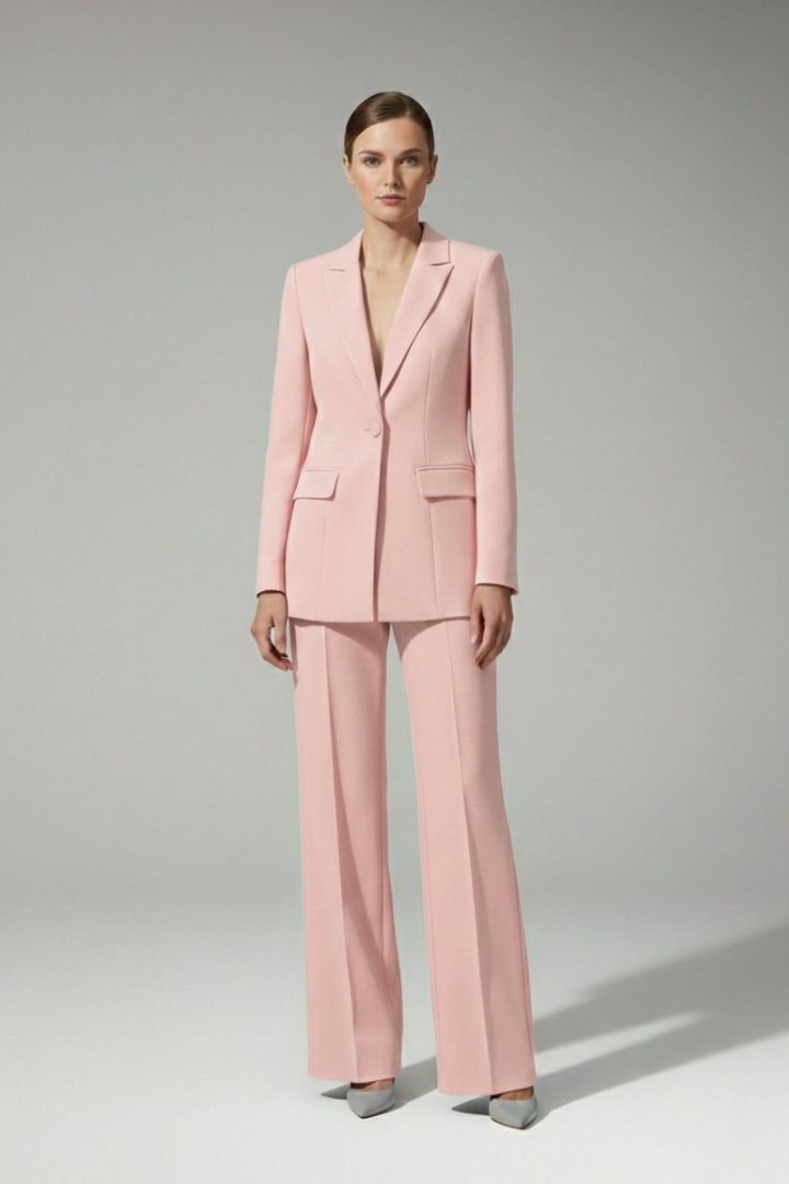 Rhiannon | V-Neck Longline Blazer Suit