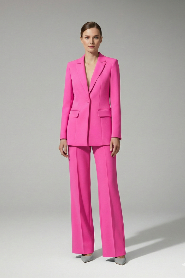 Rhiannon | V-Neck Longline Blazer Suit