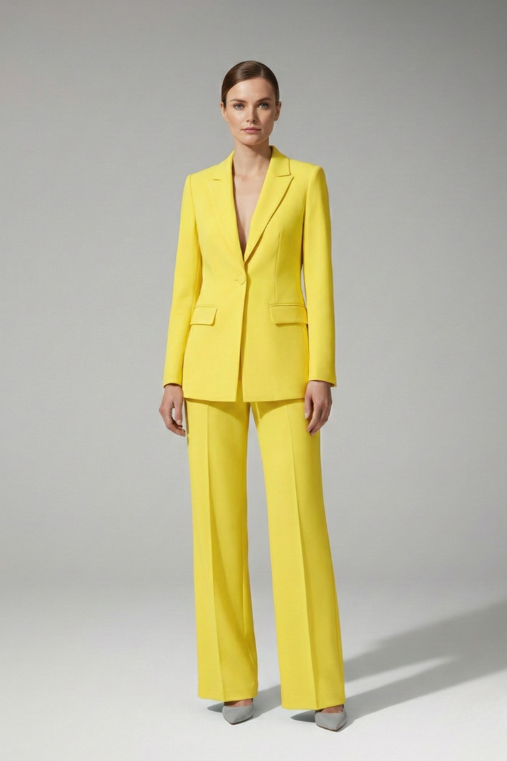 Rhiannon | V-Neck Longline Blazer Suit